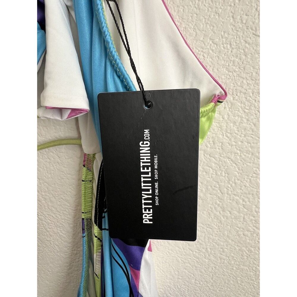 Pretty Little Thing Free Asymmetrical Cut Out Club Party Dress Womens Size 8 - Picture 7 of 10